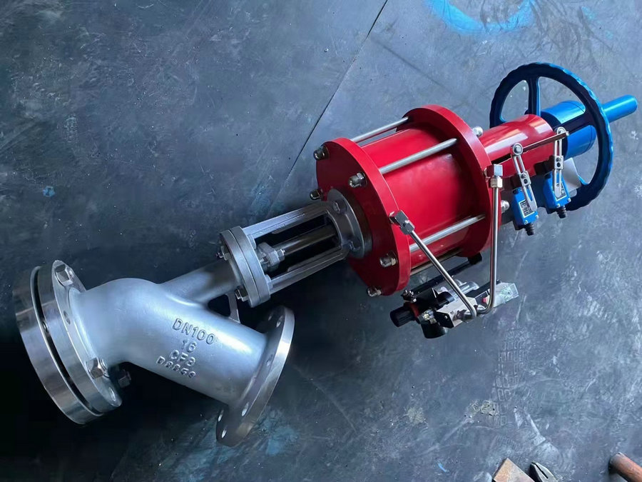 氣動上展式放料閥實物圖片 氣動上展式放料閥實物圖片